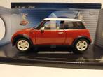 Mini Cooper rood/wit Solido metal 1:18 KRD, Hobby en Vrije tijd, Modelauto's | 1:18, Ophalen of Verzenden, Zo goed als nieuw, Auto