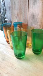 Glazen gekleurd 8 stuks, Verzamelen, Ophalen, Gebruikt, Waterglas