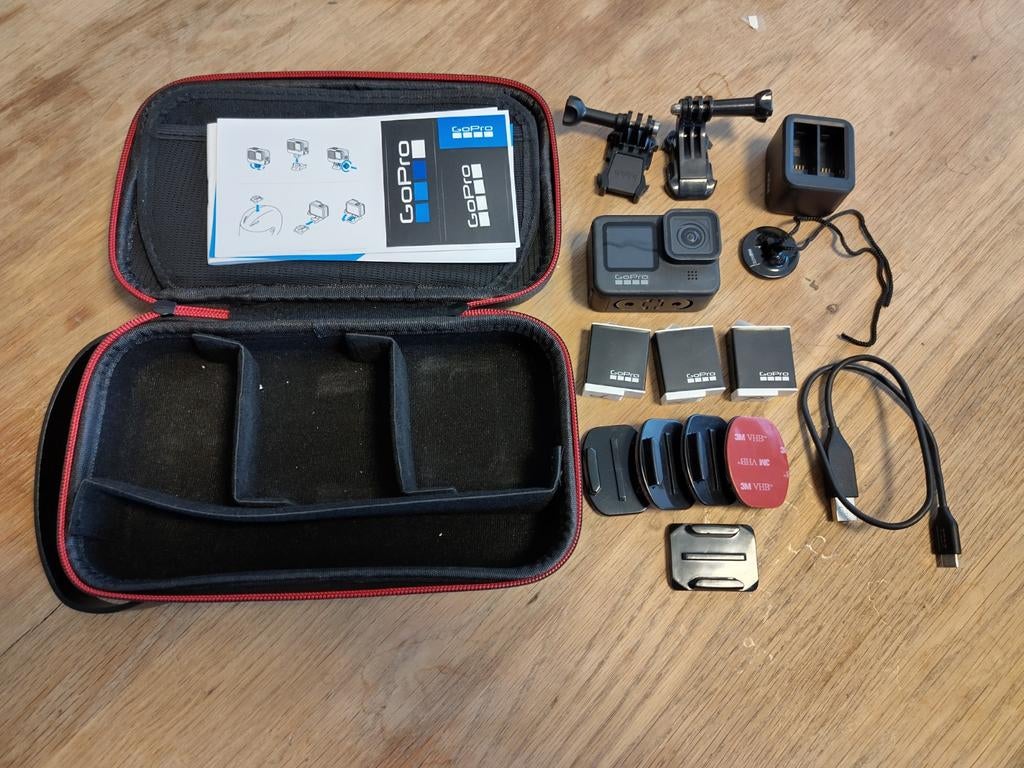 GoPro Hero 9 Black + Accessoires, Audio, Tv en Foto, Actiecamera's, Ophalen of Verzenden, Gebruikt, GoPro