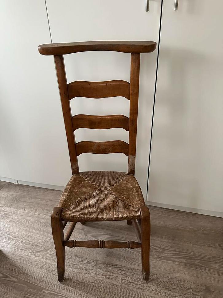 Antiek Biechtstoel Stoel, Huis en Inrichting, Stoelen, Gebruikt, Eén, Hout, Bruin, Ophalen of Verzenden