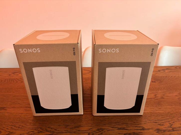 ✅ NIEUWE Sonos Era 100 (wit) twv € 229 (€ 54 korting), Audio, Tv en Foto, Luidsprekers, Zo goed als nieuw, Front, Rear of Stereo speakers