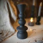 Zwarte Houten Kandelaar - 20 cm Hoog, Sappemeer, Bij, Ophalen of Verzenden, Ons