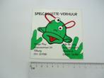 sticker oud Spelcomputer game cassette atari philips tilburg, Verzenden, Zo goed als nieuw, Bedrijf of Vereniging