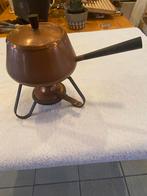 Fondueset koper op spiritus, Witgoed en Apparatuur, Fonduesets, Ophalen of Verzenden, Gebruikt, Brander, Fonduepan