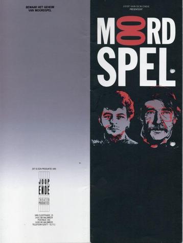 Programmaboek toneelstuk "Moordspel" beschikbaar voor biedingen