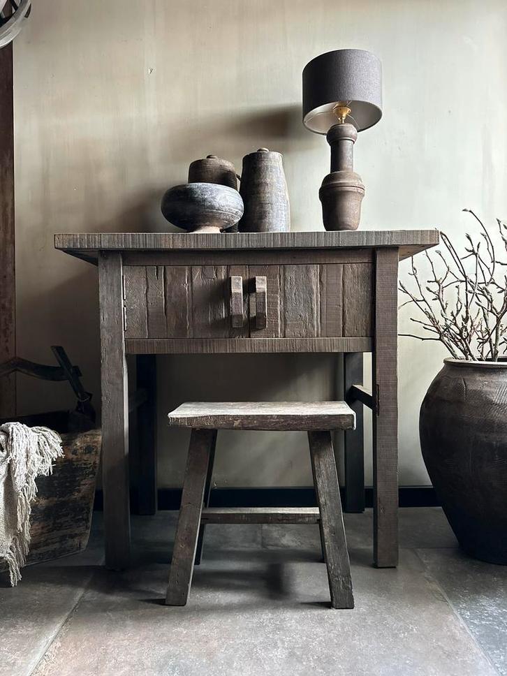 Sidetable Driftwood met deurtjes, Huis en Inrichting, Tafels | Sidetables, Nieuw, 25 tot 50 cm, Rechthoekig, Ophalen of Verzenden