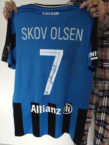 Club Brugge matchwornshirt Skov Olsen met certificaat beschikbaar voor biedingen