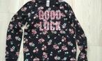 Zwarte sweater bloemen maat 170 - 176, Gebruikt, C&A, Meisje, Trui of Vest