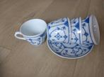 3 kopjes en 1 kop en schotel, Patroon als Indian Bleu., Huis en Inrichting, Keuken | Servies, Ophalen of Verzenden, Zo goed als nieuw