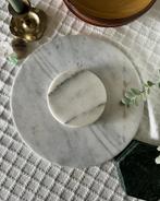 Draaiplateau rond grey marble vintage, Ophalen of Verzenden, Zo goed als nieuw