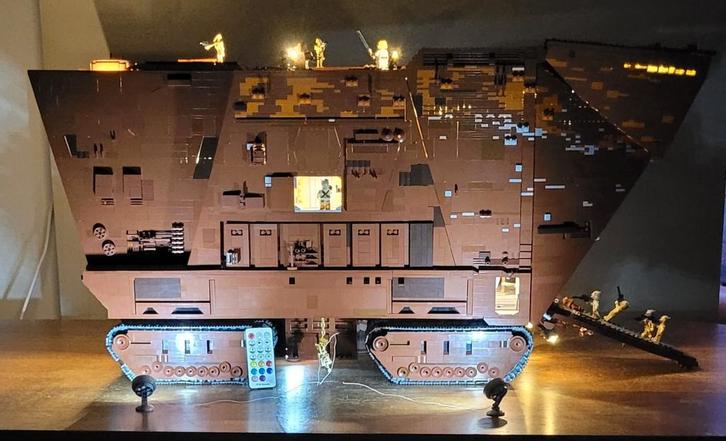 Lego, MOC, star wars, verlichting, sandcrawler, Kinderen en Baby's, Speelgoed | Duplo en Lego, Zo goed als nieuw, Lego, Complete set