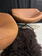 2 Gigi fauteuil in cognac leer - Als Nieuw -