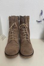 Monshoe veterboot enkellaarsjes bikerboots suede leer 39, Lage of Enkellaarzen, Monshoe, Ophalen of Verzenden, Bruin