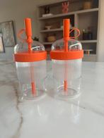 Twee oranje nespresso tumblers, Huis en Inrichting, Glas of Glazen, Nieuw, Ophalen of Verzenden, Glas