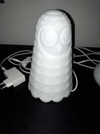 Ikea Solbo nachtlamp Uil, wit 23 cm hoog, Minder dan 50 cm, Ophalen of Verzenden, Zo goed als nieuw