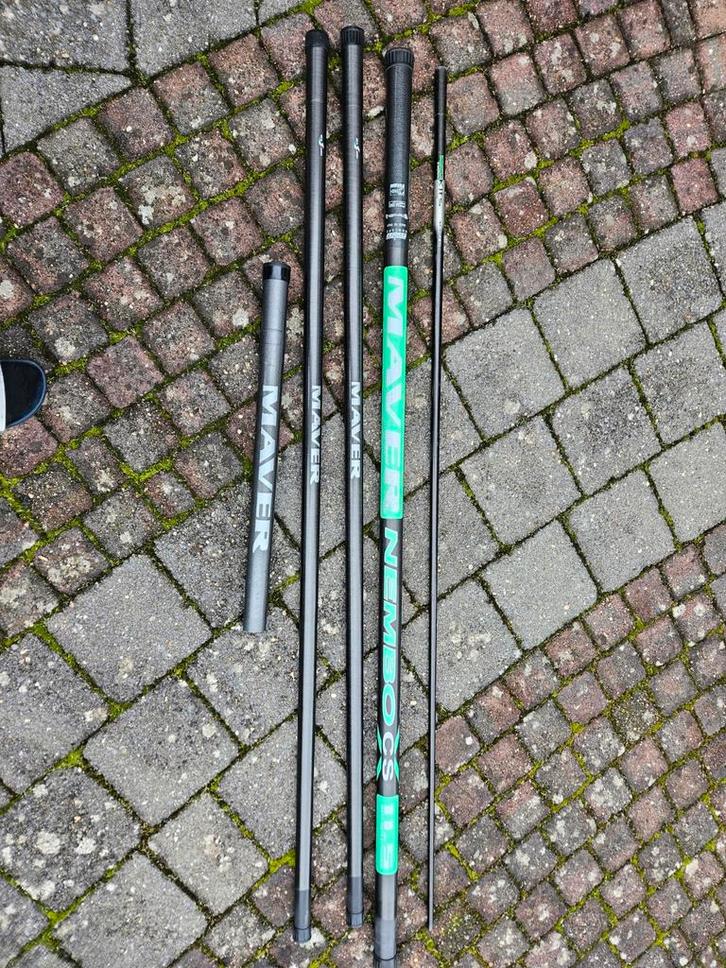 Maver Nembo cs 11.5 meter // incl 2 Topsets + Cupset, Watersport en Boten, Hengelsport | Witvissen, Gebruikt, Vaste hengel, Ophalen