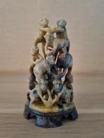 Vintage Chinees Speksteen Apen Beeldje - Feng Shui, Antiek en Kunst, Ophalen of Verzenden