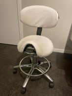 zadelkruk / pedicurestoel / werkstoel /ergonomische stoel, Huis en Inrichting, Bureaustoelen, Ophalen, Wit, Zo goed als nieuw