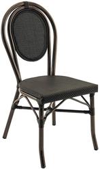 Terrasstoel bamboe look aluminium - Franse stijl