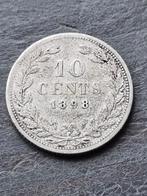 10 cent 1898 Wilhelmina, Zilver, Koningin Wilhelmina, 10 cent, Ophalen of Verzenden