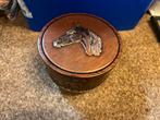 Vintage blik koper kleur/bruin met paard 10x15, Ophalen of Verzenden, Zo goed als nieuw, Overige