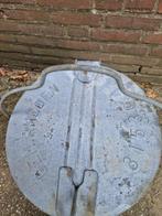 zinken vuilnisbak met klep, Ophalen of Verzenden