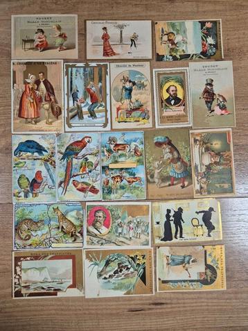 19 Oude Franse reclamekaarten. rond 1900 beschikbaar voor biedingen