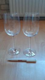 2x wijnglas / wijnglazen (19 cm hoog), Ophalen of Verzenden, Zo goed als nieuw, Overige typen