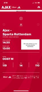 Ajax sparta, Tickets en Kaartjes, Eén persoon, December