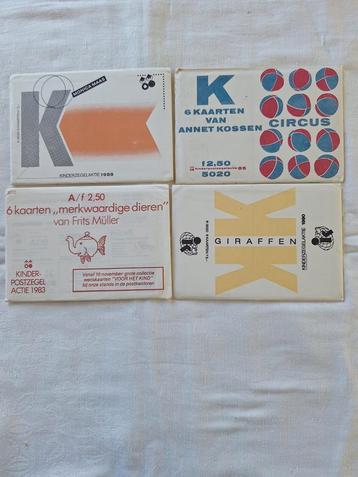 kinderpostzegels ansichtkaarten,1983,85,88,1990. beschikbaar voor biedingen