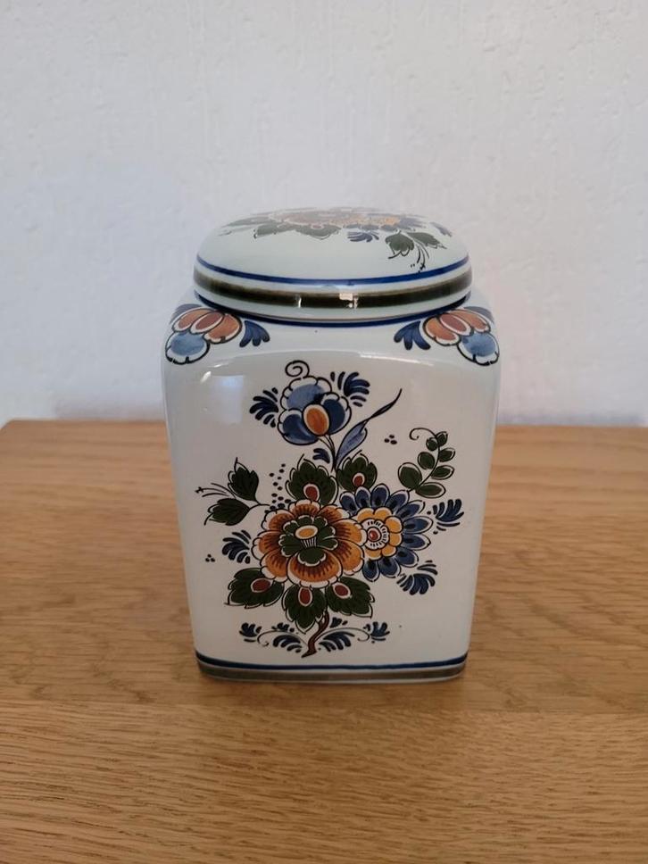 Delfts Polychrome theedekselpot  Gemberpot, Antiek en Kunst, Antiek | Porselein, Ophalen of Verzenden