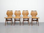 Vintage eetkamerstoelen | Set van 4 | Teak, Gebruikt, Bruin, ., Vier