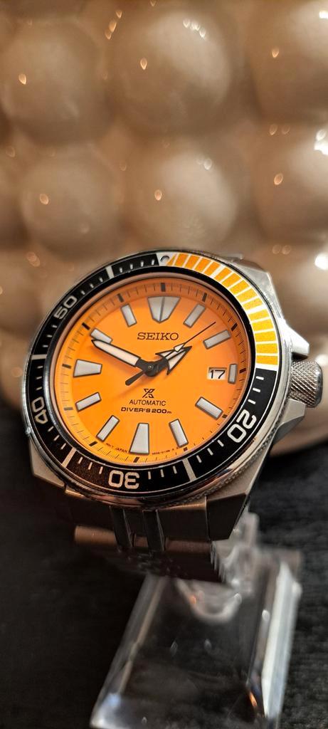 Seiko Prospex Orange Samurai SRPB97, Watersport en Boten, Duiken, Zo goed als nieuw, Duikcomputer, Ophalen of Verzenden