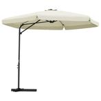 Parasol met stalen paal 300 cm zandwit gratis bezorgd, Ophalen of Verzenden