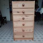houten ladeblok met zes laden, Huis en Inrichting, Kasten | Ladekasten, Ophalen, Minder dan 50 cm, Gebruikt, 5 laden of meer