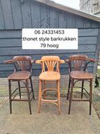 Thonet barkrukken set van 3 st, 5 krukken of meer, Ophalen, Zo goed als nieuw, 60 tot 90 cm