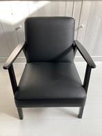 Ikea leren stoel, Huis en Inrichting, Stoelen, Ophalen, Zo goed als nieuw, Zwart, Hout