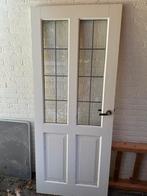 Deur met glas in lood, Doe-het-zelf en Verbouw, Ophalen, 80 tot 100 cm, Binnendeur, 200 tot 215 cm