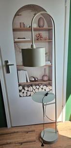 Staande lamp metaal cream met plateau, Ophalen, Metaal, 150 tot 200 cm
