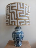 Handgemaakte lampenkap doolhofmotief 35 cm doorsnede, Huis en Inrichting, Lampen | Tafellampen, Ophalen of Verzenden, Nieuw, Minder dan 50 cm