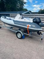 Te koop mooi bootje met motor en trailer, Ophalen, Zo goed als nieuw, Minder dan 70 pk, 3 tot 6 meter