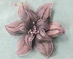 Zilveren filigrain broche  uit indonesië., Ophalen of Verzenden, Zilver, Broche