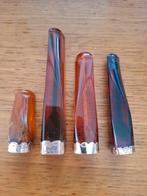 Vier sigarenpijpjes met 14 karaat gouden montering, Antiek en Kunst, Ophalen of Verzenden