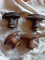 Bedstee houten deurknoppen, Doe-het-zelf en Verbouw, Hang- en Sluitwerk, Ophalen of Verzenden, Gebruikt, Overige materialen, Klink of Kruk