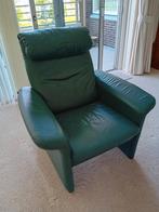 leren fauteuil groen, Huis en Inrichting, Fauteuils, Ophalen, Gebruikt, 50 tot 75 cm