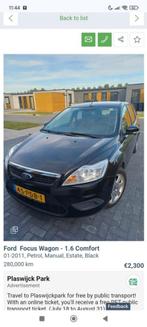 Ford Focus 1.6 16V 100PK 2011 Zwart, Auto's, 1596 cc, 15 km/l, 4 cilinders, 635 kg