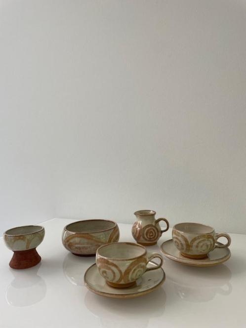 Vintage Deens servies – Hyllested Keramik – handgeschilderd, Antiek en Kunst, Antiek | Servies los, Ophalen of Verzenden