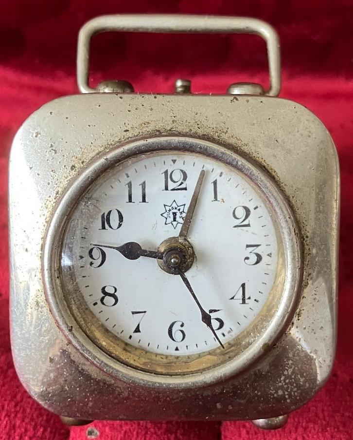 Antieke Duitse pfeilkreuz wekker ca. 1920, Antiek en Kunst, Antiek | Klokken, Verzenden