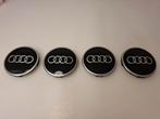 Set originele Audi logo naafkappen zwart Nieuw!, Ophalen of Verzenden, Nieuw, Audi