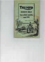 instructie boekje Triumph 2 cylinder modellen vanaf 1948, Motoren, Onderdelen | Oldtimers, Gebruikt